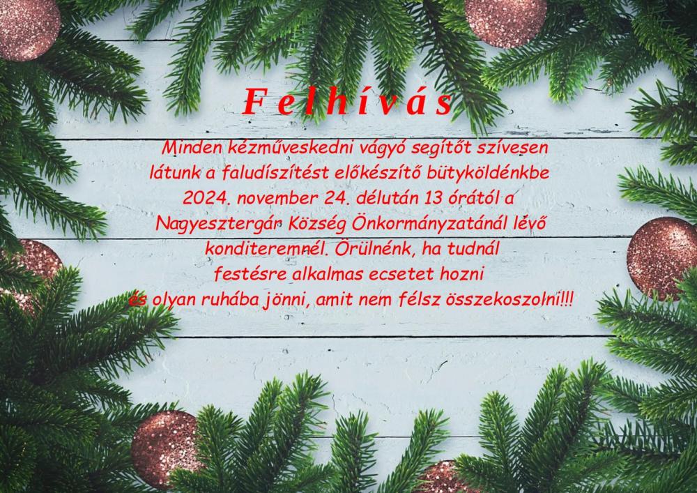 Karácsonyi faudíszítés előkészítése