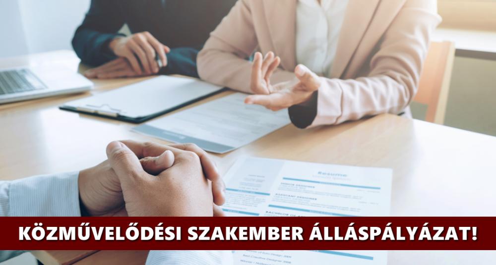 Álláspályázat: Közművelődési szakember